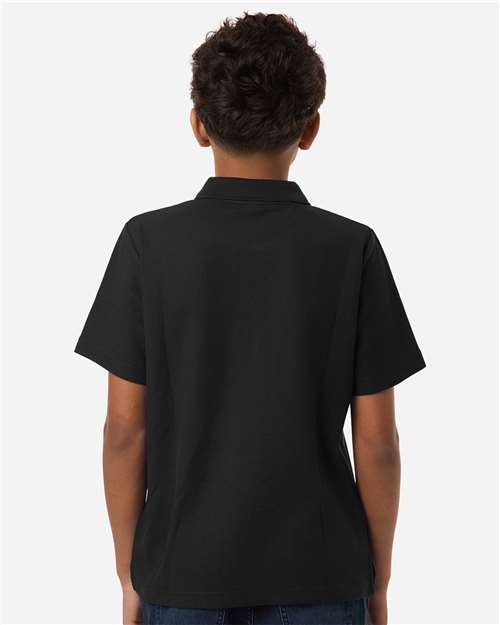 Youth Resolve CVC Performance Pique Polo - Black