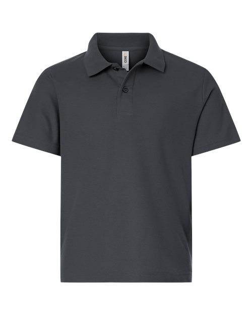 Youth Resolve CVC Performance Pique Polo - Carbon