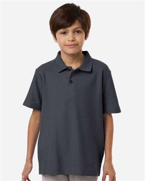 Youth Resolve CVC Performance Pique Polo - Carbon