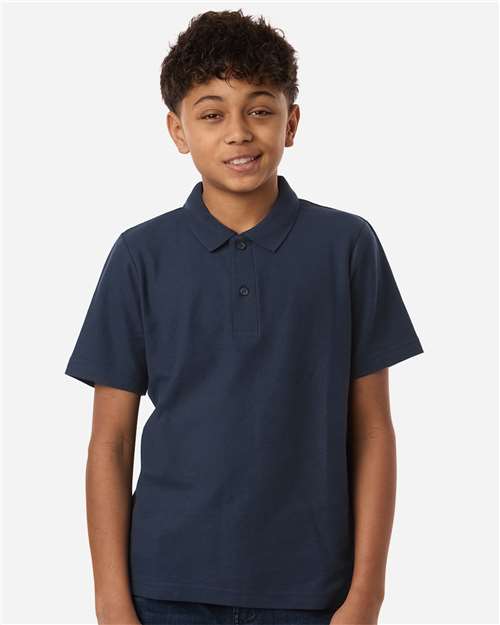Youth Resolve CVC Performance Pique Polo - Classic Navy