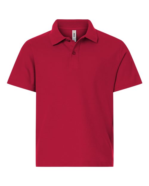 Youth Resolve CVC Performance Pique Polo - Classic Red