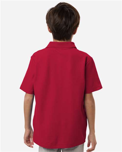 Youth Resolve CVC Performance Pique Polo - Classic Red