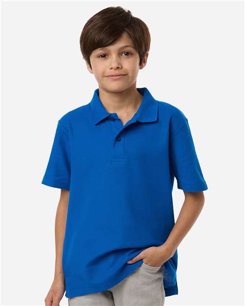 Youth Resolve CVC Performance Pique Polo - True Royal