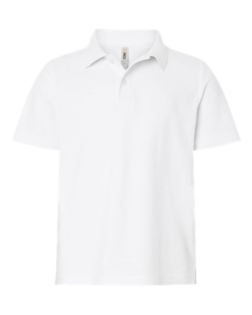 Youth Resolve CVC Performance Pique Polo - White