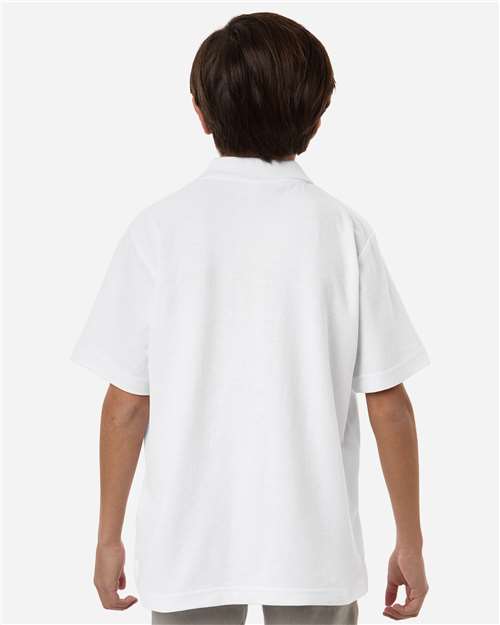 Youth Resolve CVC Performance Pique Polo - White
