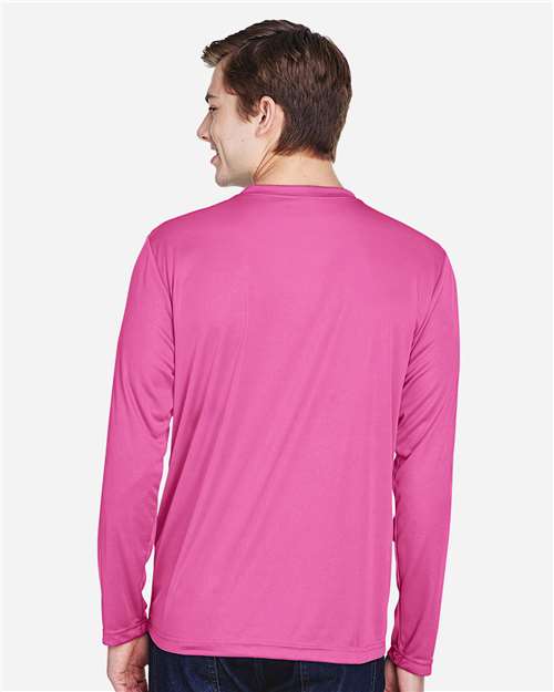 Men's Zone Performance Long Sleeve T-Shirt - Sport Charity Pink