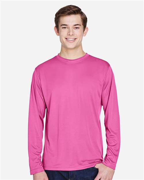 Men's Zone Performance Long Sleeve T-Shirt - Sport Charity Pink