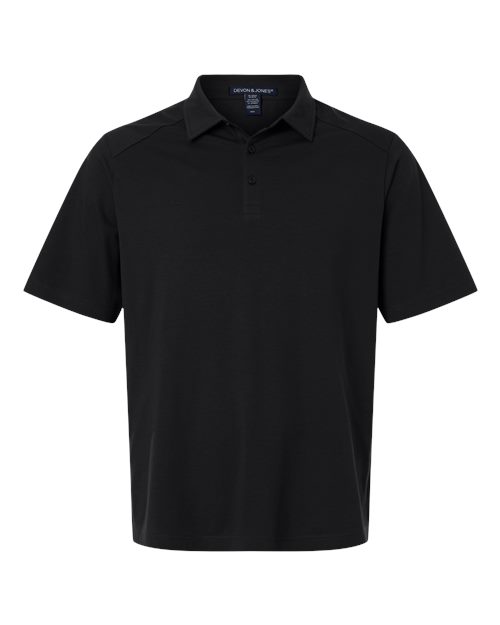 Men's Seaton Pebble Textured Polo - Black