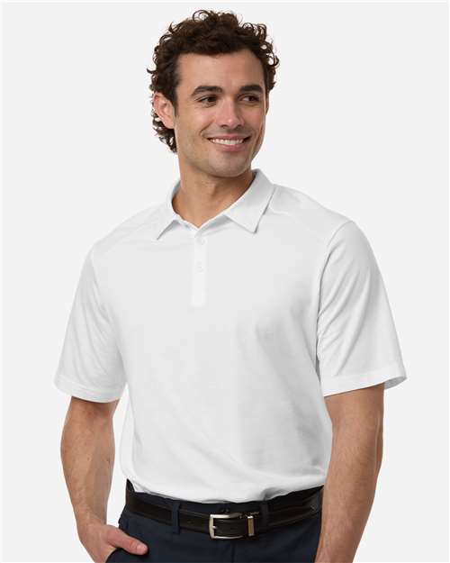 Men's Seaton Pebble Textured Polo - White