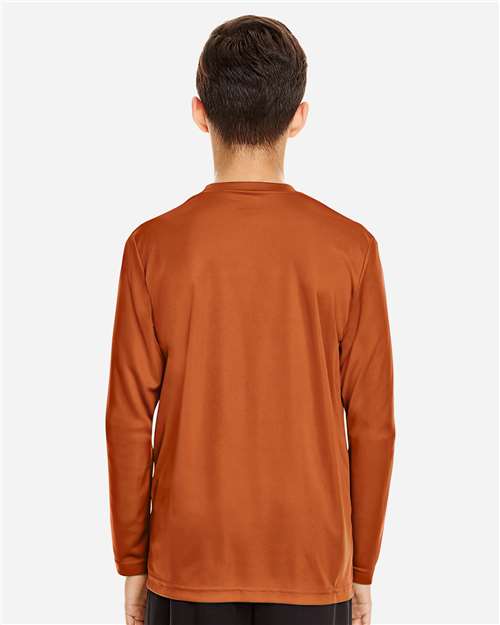 Youth Zone Performance Long Sleeve T-Shirt - Sport Burnt Orange