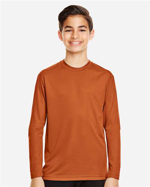 Youth Zone Performance Long Sleeve T-Shirt - Sport Burnt Orange