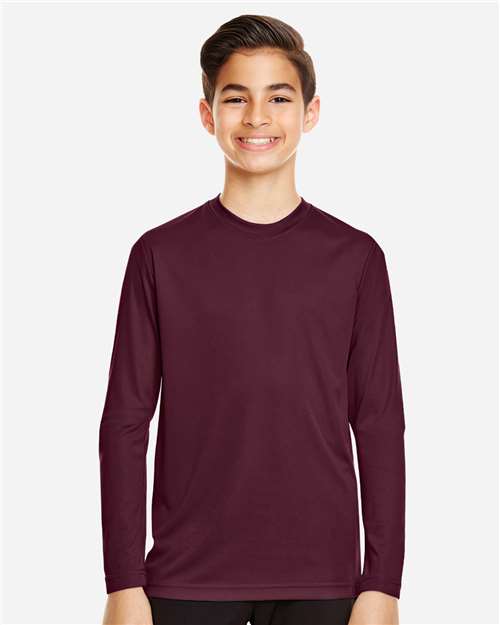 Youth Zone Performance Long Sleeve T-Shirt - Sport Dark Maroon