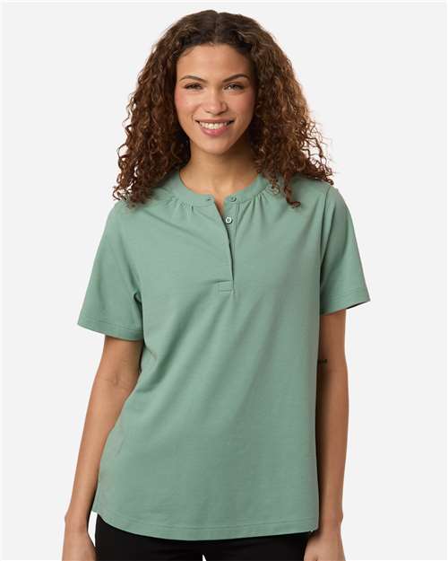Women's Seaton Pebble Textured Polo - Balsam Green
