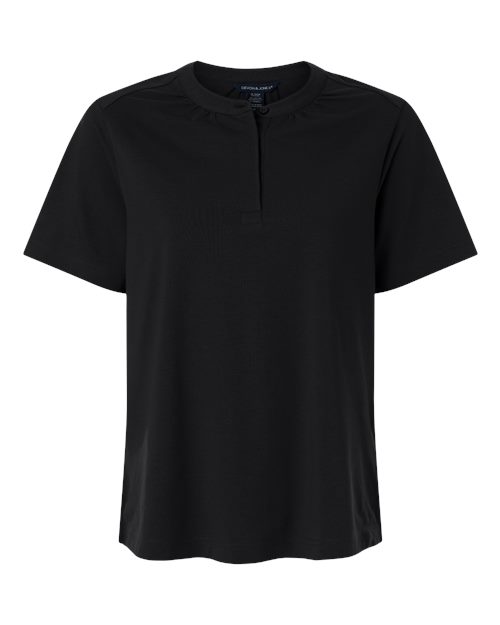Women's Seaton Pebble Textured Polo - Black