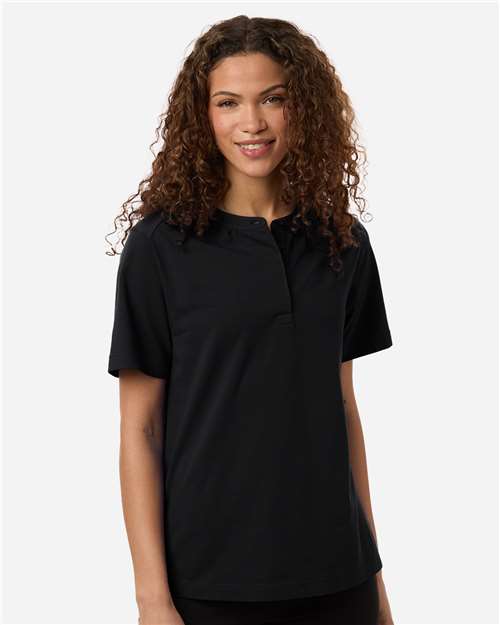 Women's Seaton Pebble Textured Polo - Black
