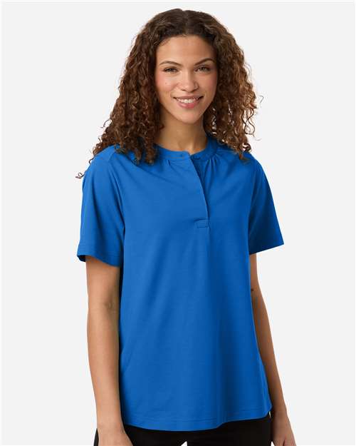 Women's Seaton Pebble Textured Polo - French Blue