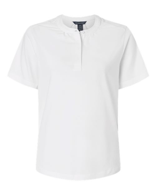 Women's Seaton Pebble Textured Polo - White