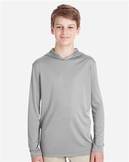 Youth Zone Performance Hooded T-Shirt - Sport Silver