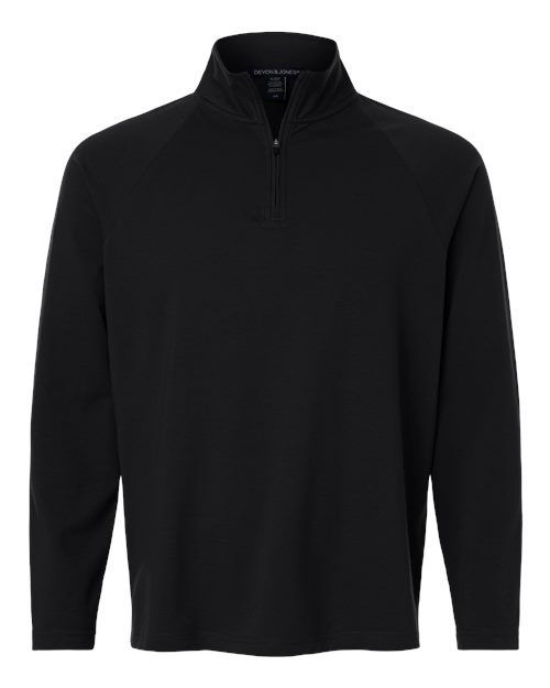 Men's Seaton Pebble Textured Quarter-Zip Pullover - Black