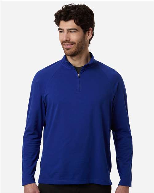 Men's Seaton Pebble Textured Quarter-Zip Pullover - Midnight Royal