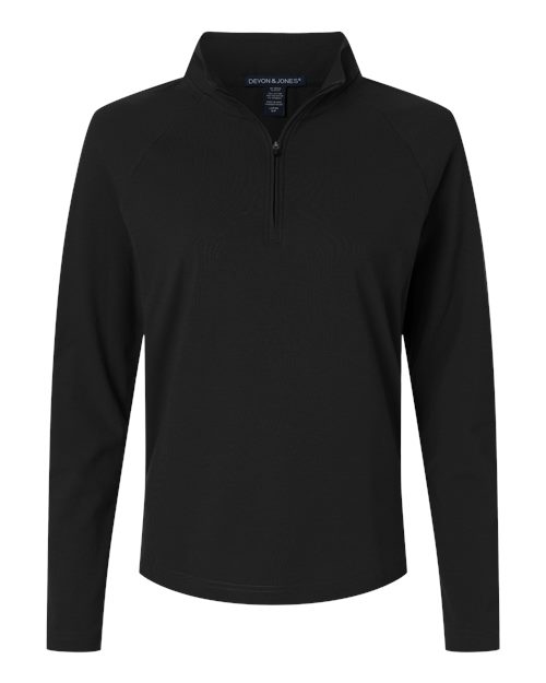 Women's Seaton Pebble Textured Quarter-Zip Pullover - Black