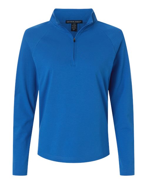 Women's Seaton Pebble Textured Quarter-Zip Pullover - French Blue