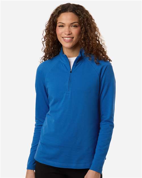 Women's Seaton Pebble Textured Quarter-Zip Pullover - French Blue