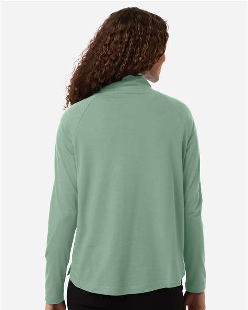 Women's Seaton Pebble Textured Quarter-Zip Pullover - Balsam Green
