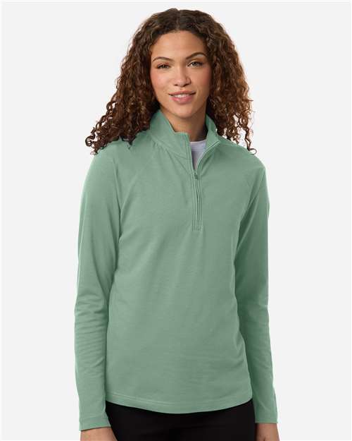 Women's Seaton Pebble Textured Quarter-Zip Pullover - Balsam Green