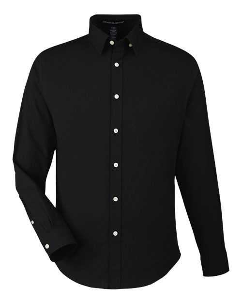 Men's CrownLux Performance® Spencer Poplin Dress Shirt - Black