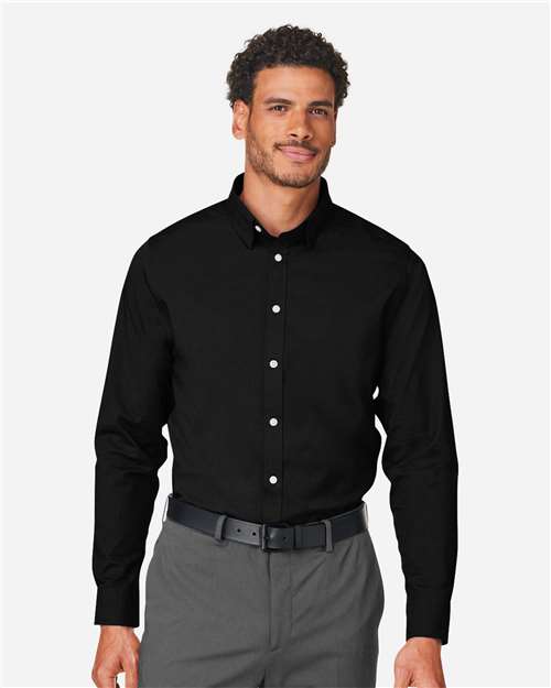 Men's CrownLux Performance® Spencer Poplin Dress Shirt - Black