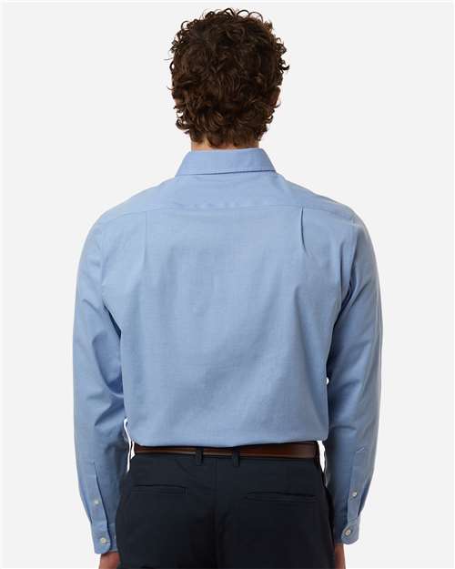 Men's CrownLux Performance® Spencer Poplin Dress Shirt - Light Blue Melange