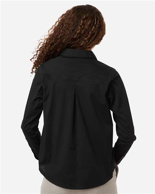 Women's CrownLux Performance® Spencer Poplin Dress Shirt - Black