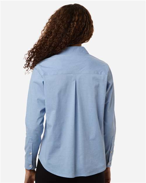 Women's CrownLux Performance® Spencer Poplin Dress Shirt - Light Blue Melange
