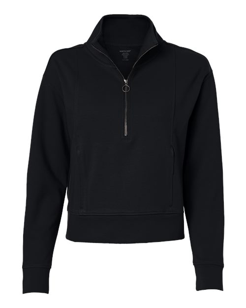 Women's Mantra Half-Zip Ottoman Pullover - Black