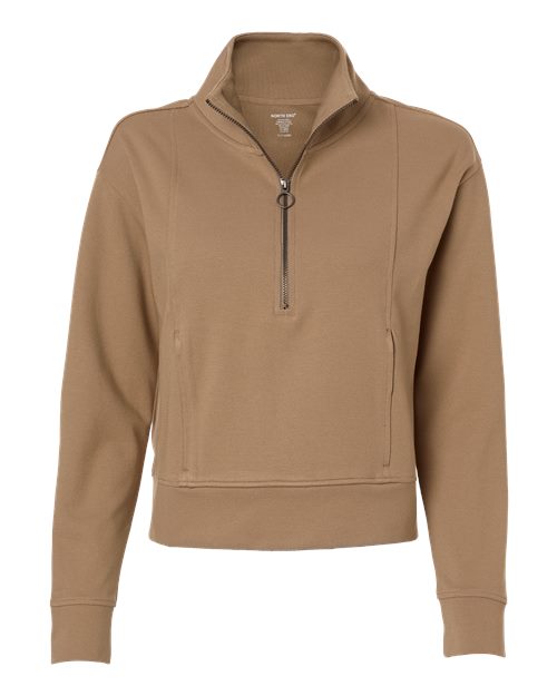 Women's Mantra Half-Zip Ottoman Pullover - Cafe