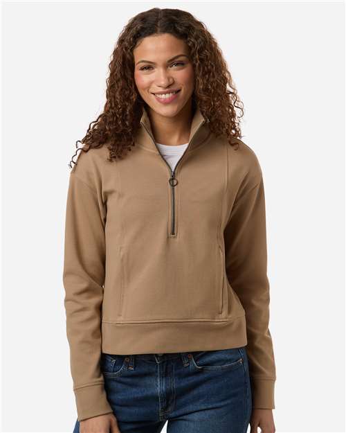 Women's Mantra Half-Zip Ottoman Pullover - Cafe