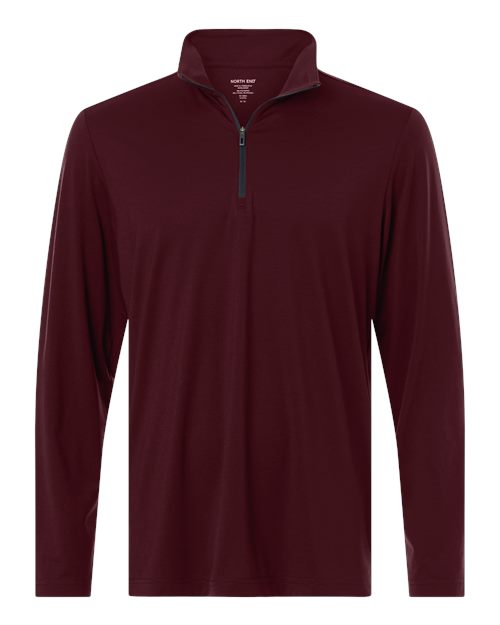 Men's JAQ Stretch Performance Quarter-Zip - Burgundy/ Carbon