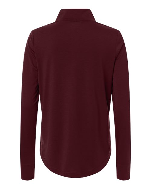 Women's JAQ Stretch Performance Quarter-Zip - Burgundy/ Carbon