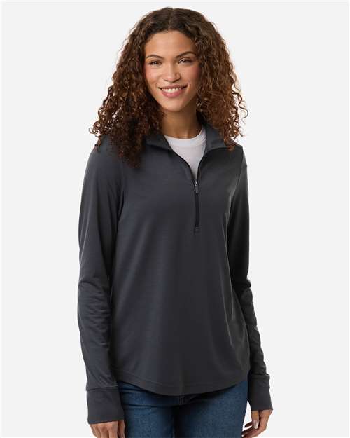 Women's JAQ Stretch Performance Quarter-Zip - Carbon/ Black