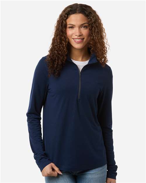 Women's JAQ Stretch Performance Quarter-Zip - Classic Navy/ Carbon