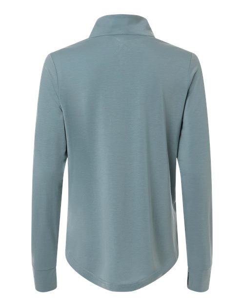 Women's JAQ Stretch Performance Quarter-Zip - Opal Blue/ Carbon