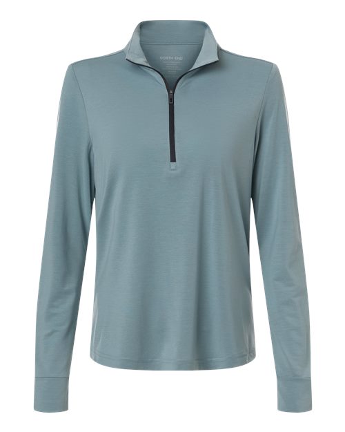 Women's JAQ Stretch Performance Quarter-Zip - Opal Blue/ Carbon