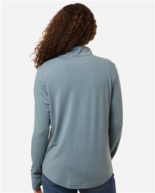 Women's JAQ Stretch Performance Quarter-Zip - Opal Blue/ Carbon