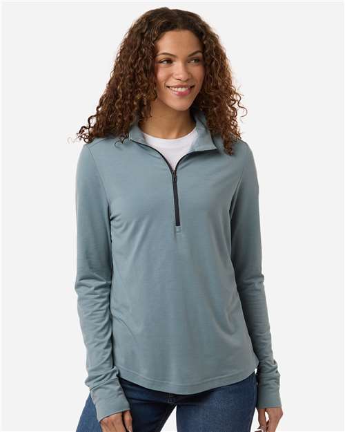 Women's JAQ Stretch Performance Quarter-Zip - Opal Blue/ Carbon