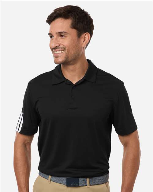 Men's Performance 3-Stripes Climacool Polo - Black