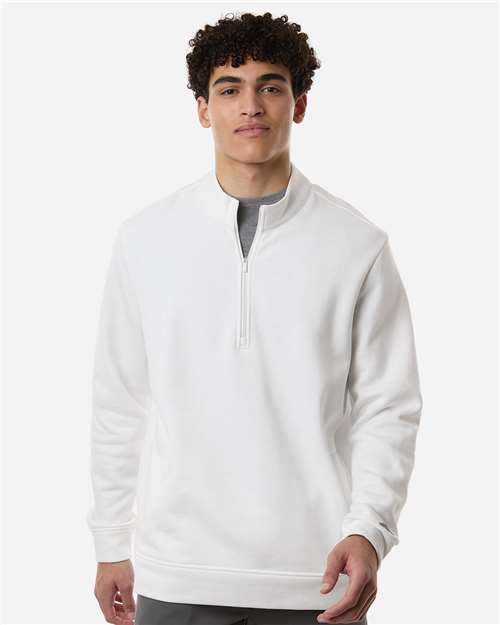 Men's Elevated Fleece Quarter-Zip Pullover - Core White