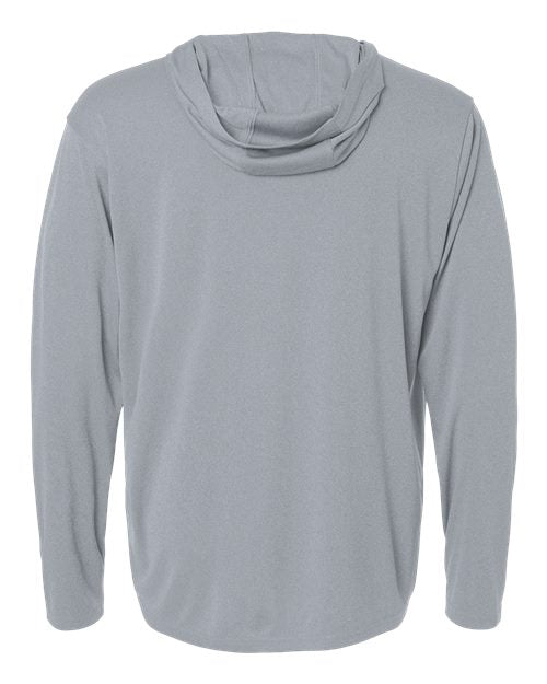 Unisex Pro-Lock Performance Hooded Long Sleeve T-Shirt - Heather Steel