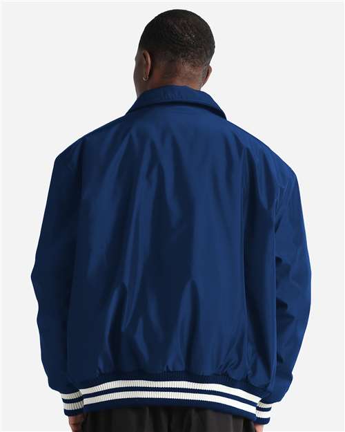 Unisex Collared Varsity Jacket - Navy