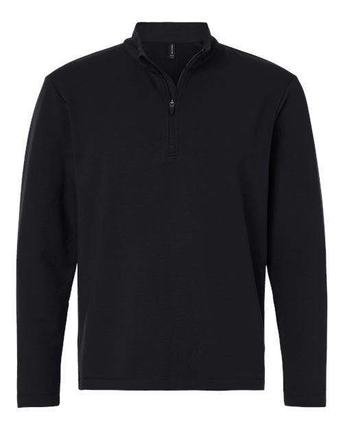 Men's Stretch Quarter-Zip Fleece Pullover - Black